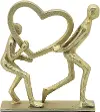 10  Gold Metal Couple and Heart Decor
