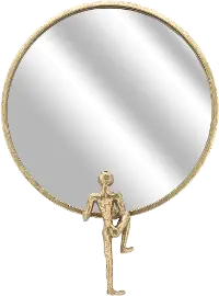 24 Inch Gold Metal Man Mirror