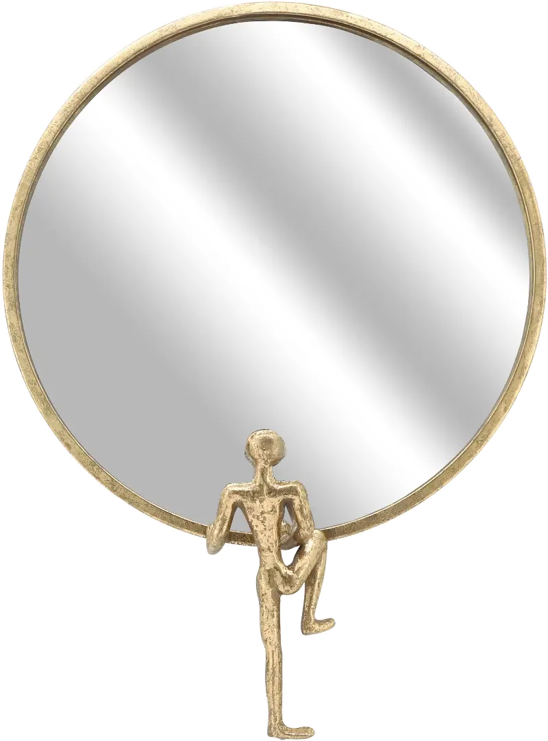 24 Inch Gold Metal Man Mirror