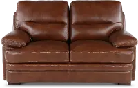 David Brown Leather Loveseat