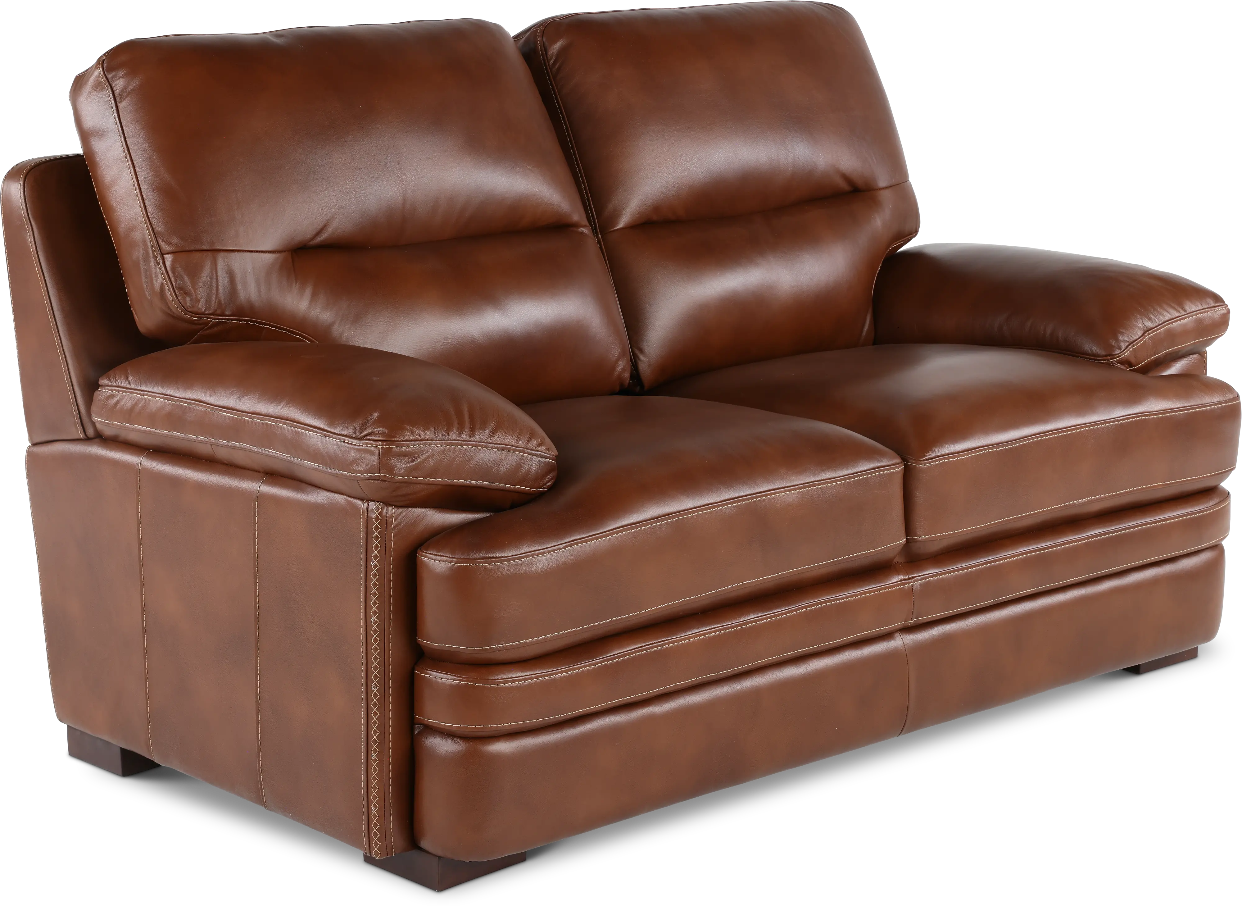 David Brown Leather Loveseat-4