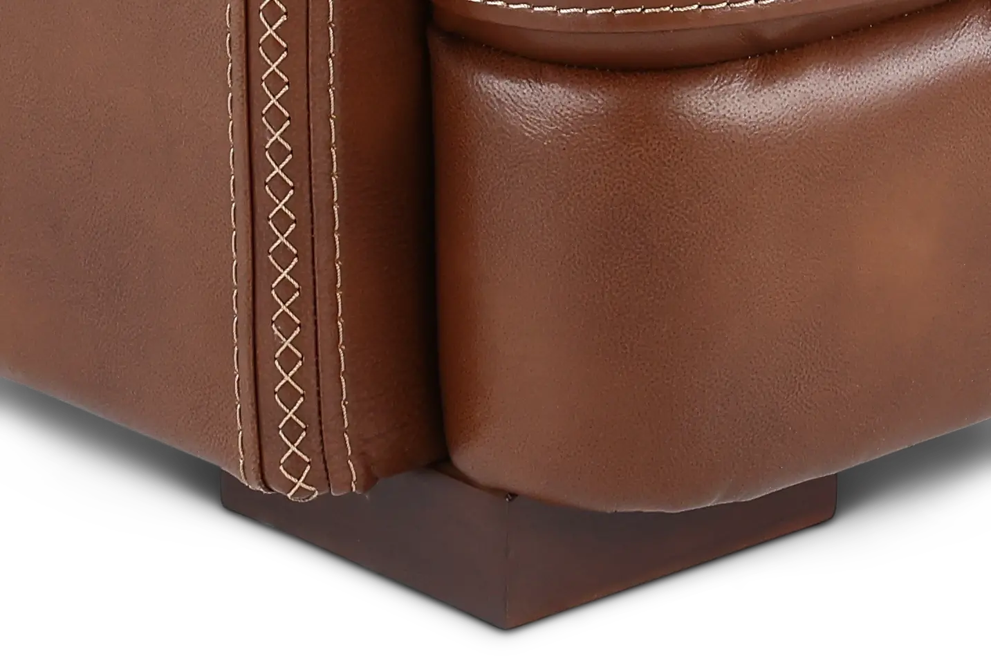 David Brown Leather Loveseat-7