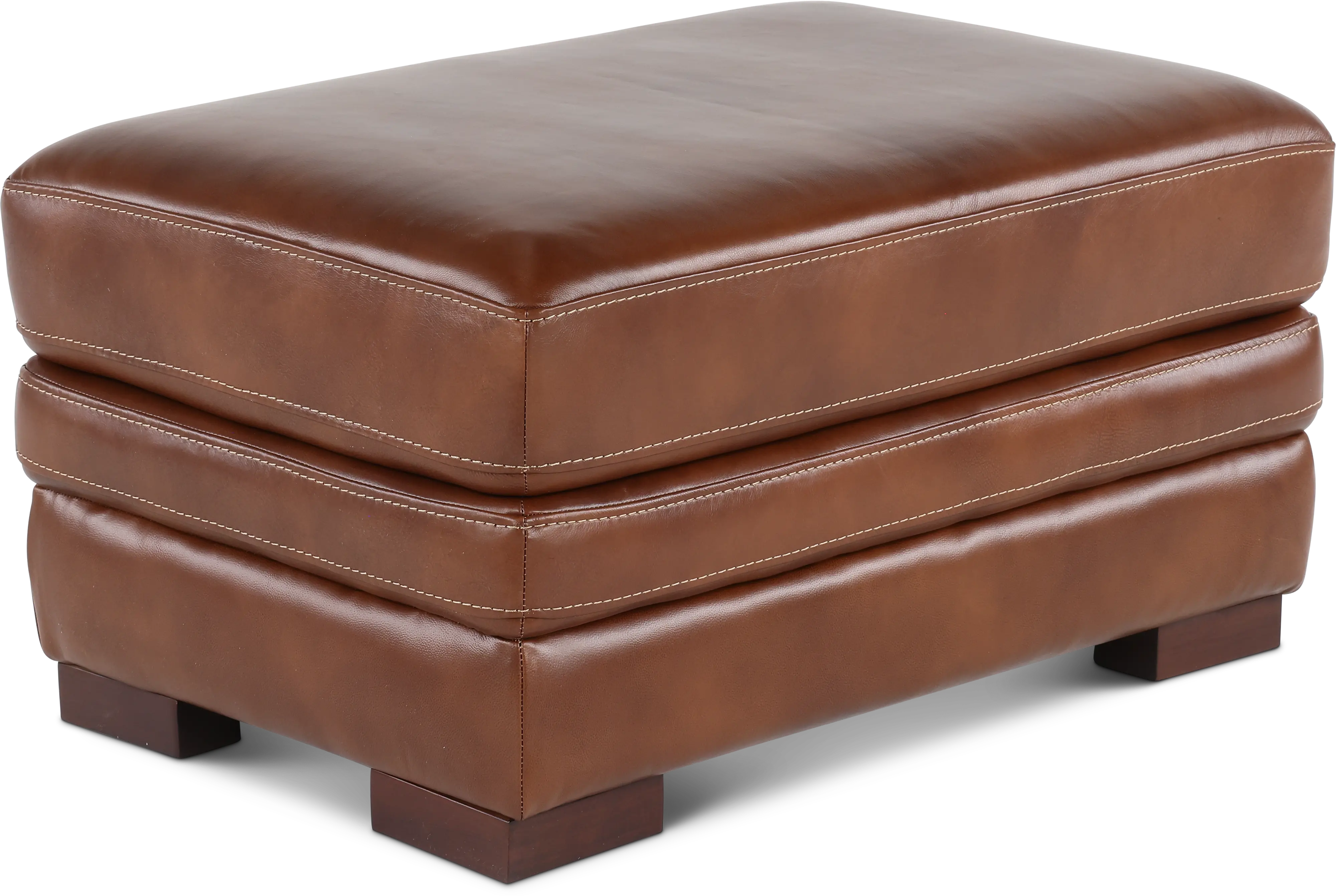 David Brown Leather Ottoman-4