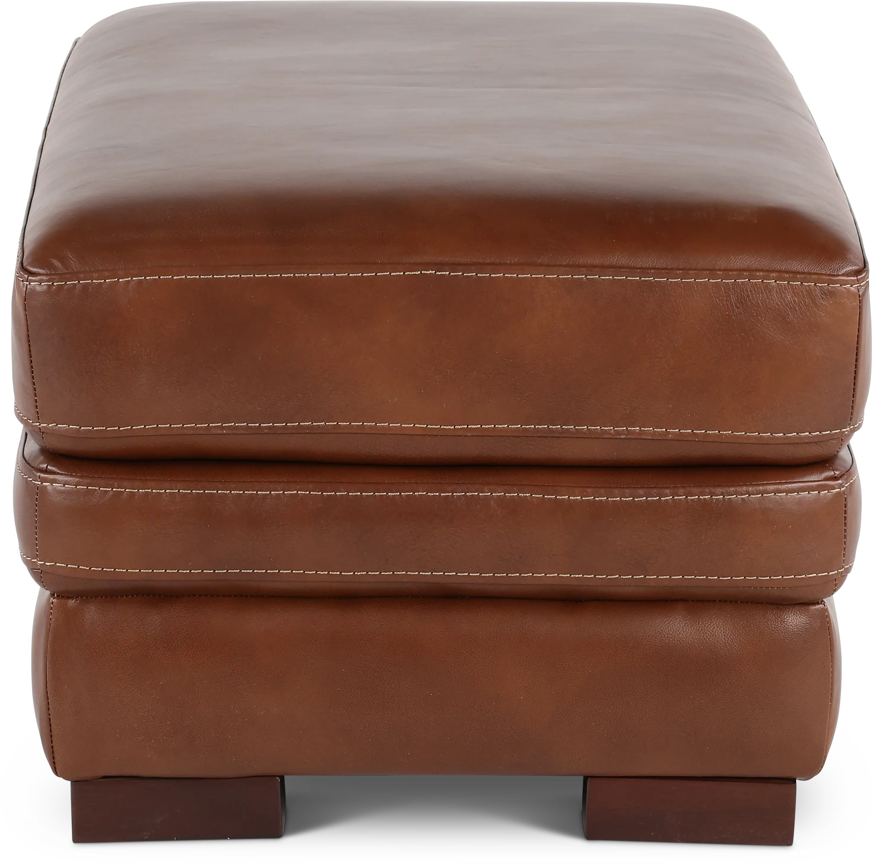 David Brown Leather Ottoman-6