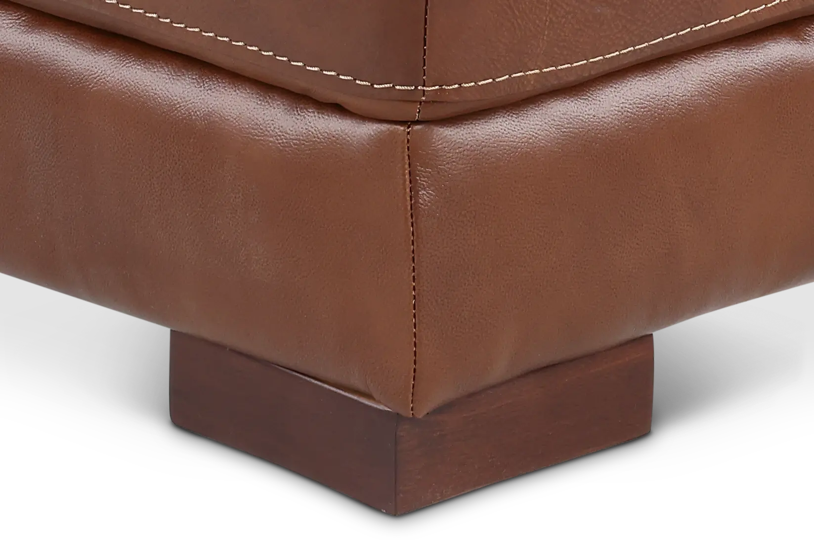 David Brown Leather Ottoman-7
