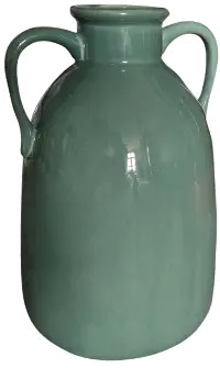 Eared Dark Sage Vase