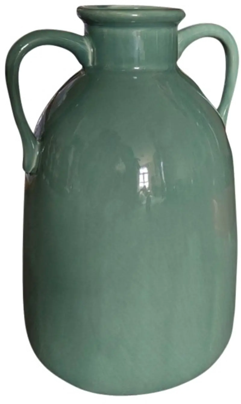 Eared Dark Sage Vase