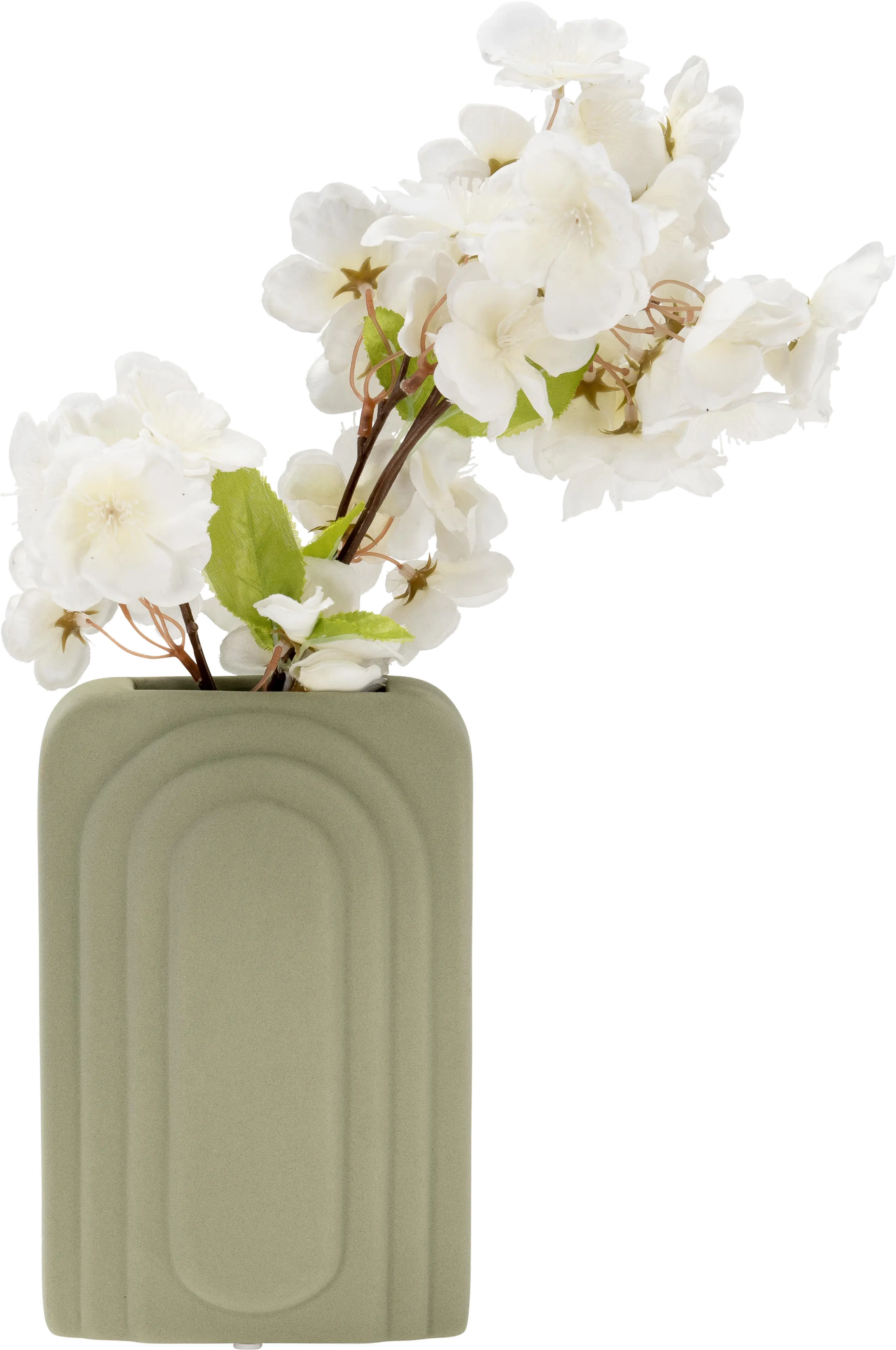 7 Inch Rectangular Sage Green Vase-2
