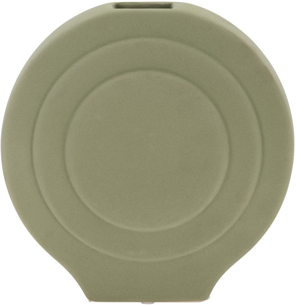 7 Inch Round Sage Green Vase