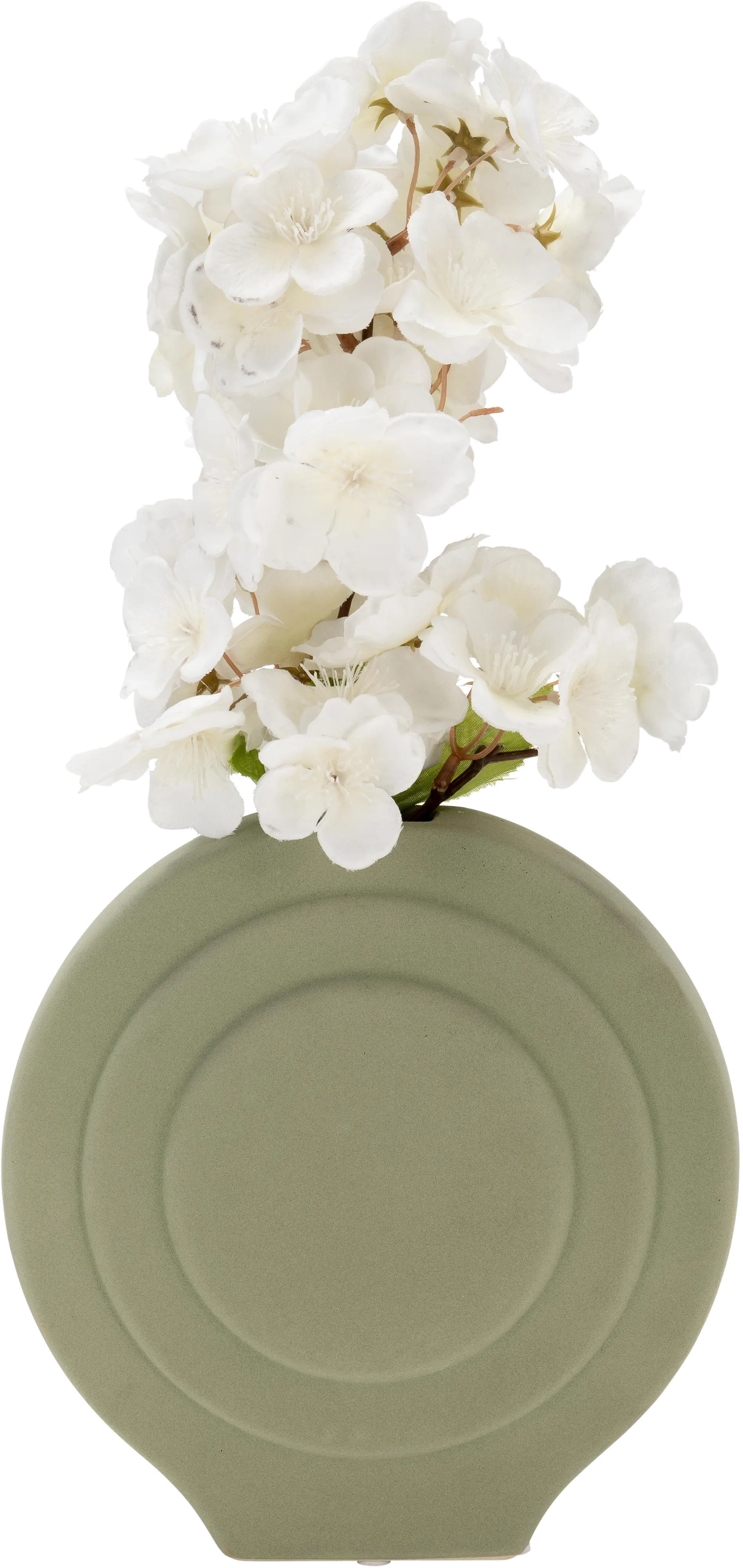7 Inch Round Sage Green Vase-2