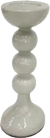 13  Bubbly White Candle Holder