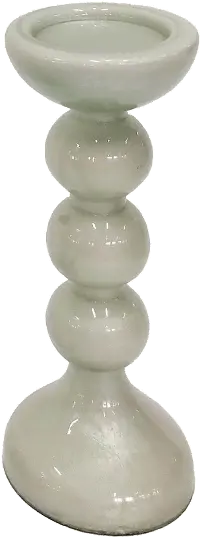 15  Bubbly White Candle Holder