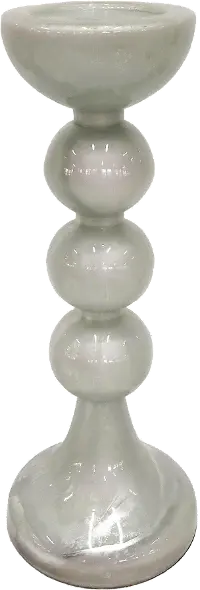 18  Bubbly White Candle Holder