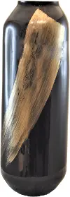 Star Dust 20  Black and Gold Glass Vase