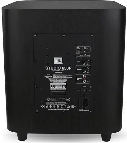 JBLS650PDKWSAM JBL Studio 650P 10  Powered Subwoofer (Dark Wood)-6