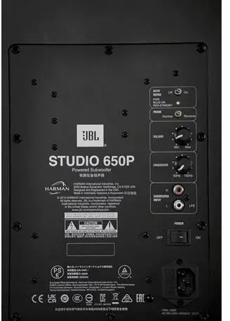 JBLS650PDKWSAM JBL Studio 650P 10  Powered Subwoofer (Dark Wood)-7