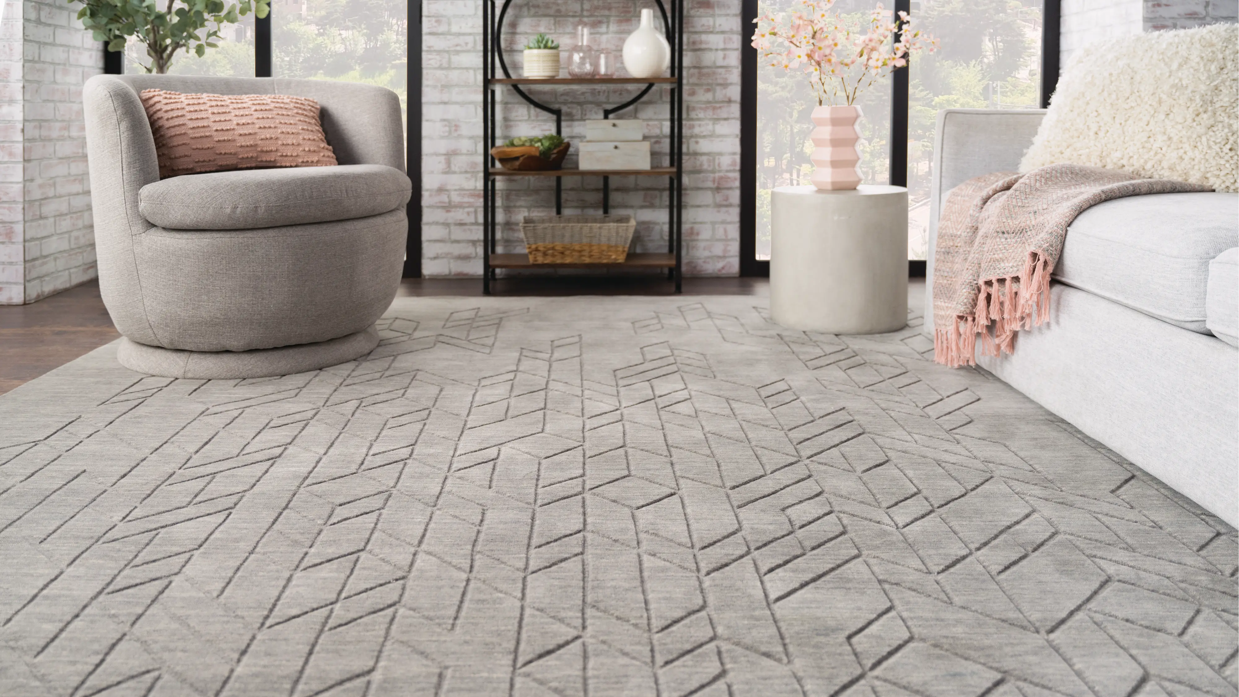 ALE01GREY Alessia 5 x 8 Gray Area Rug-4