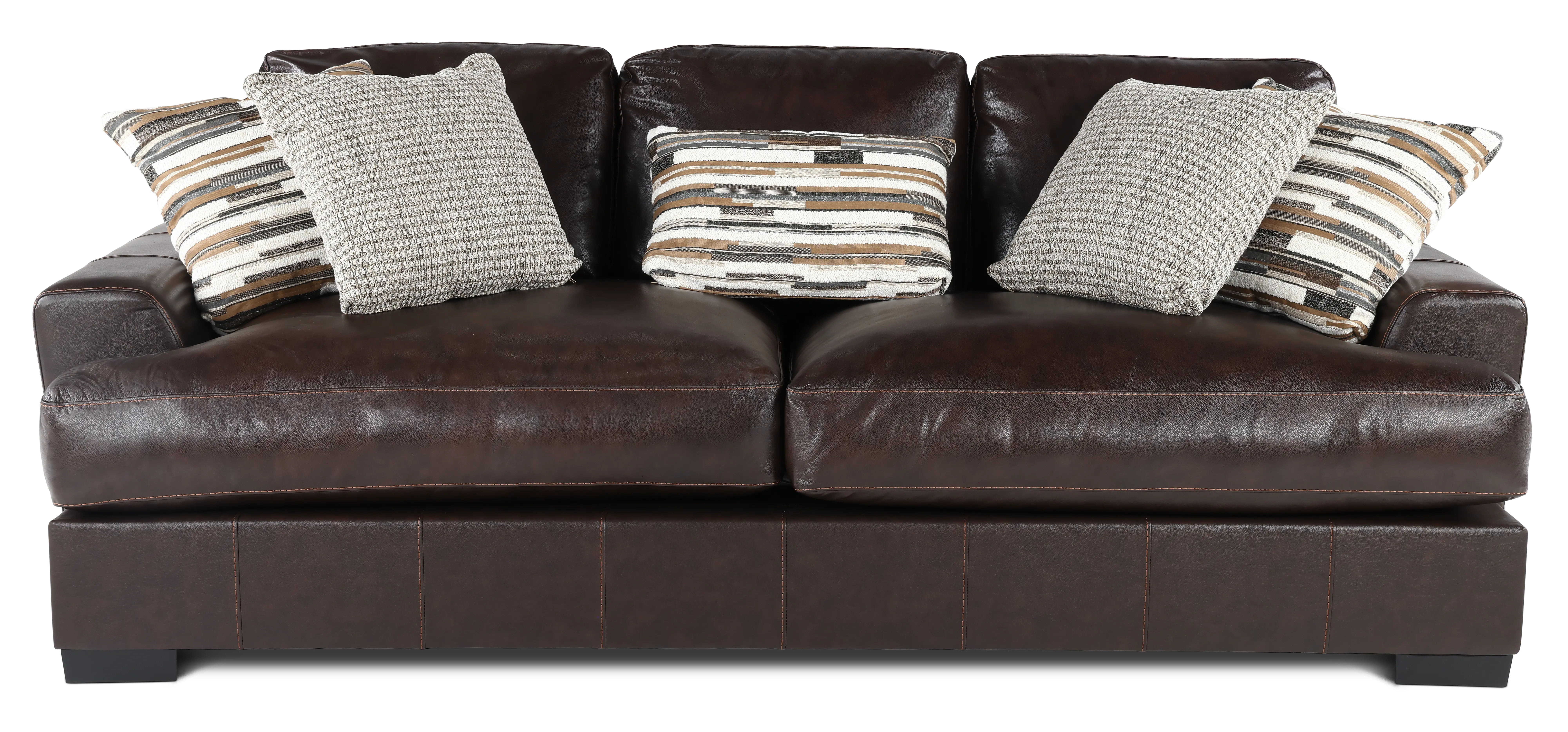 BIDSOF Bodie Chocolate Brown Leather-Match Sofa-1