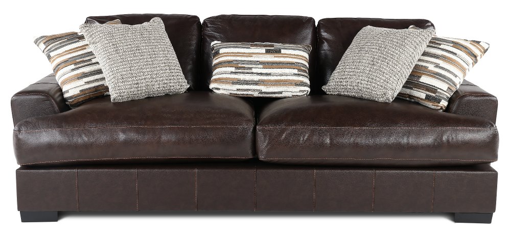 Bodie Chocolate Brown Leather-Match Sofa