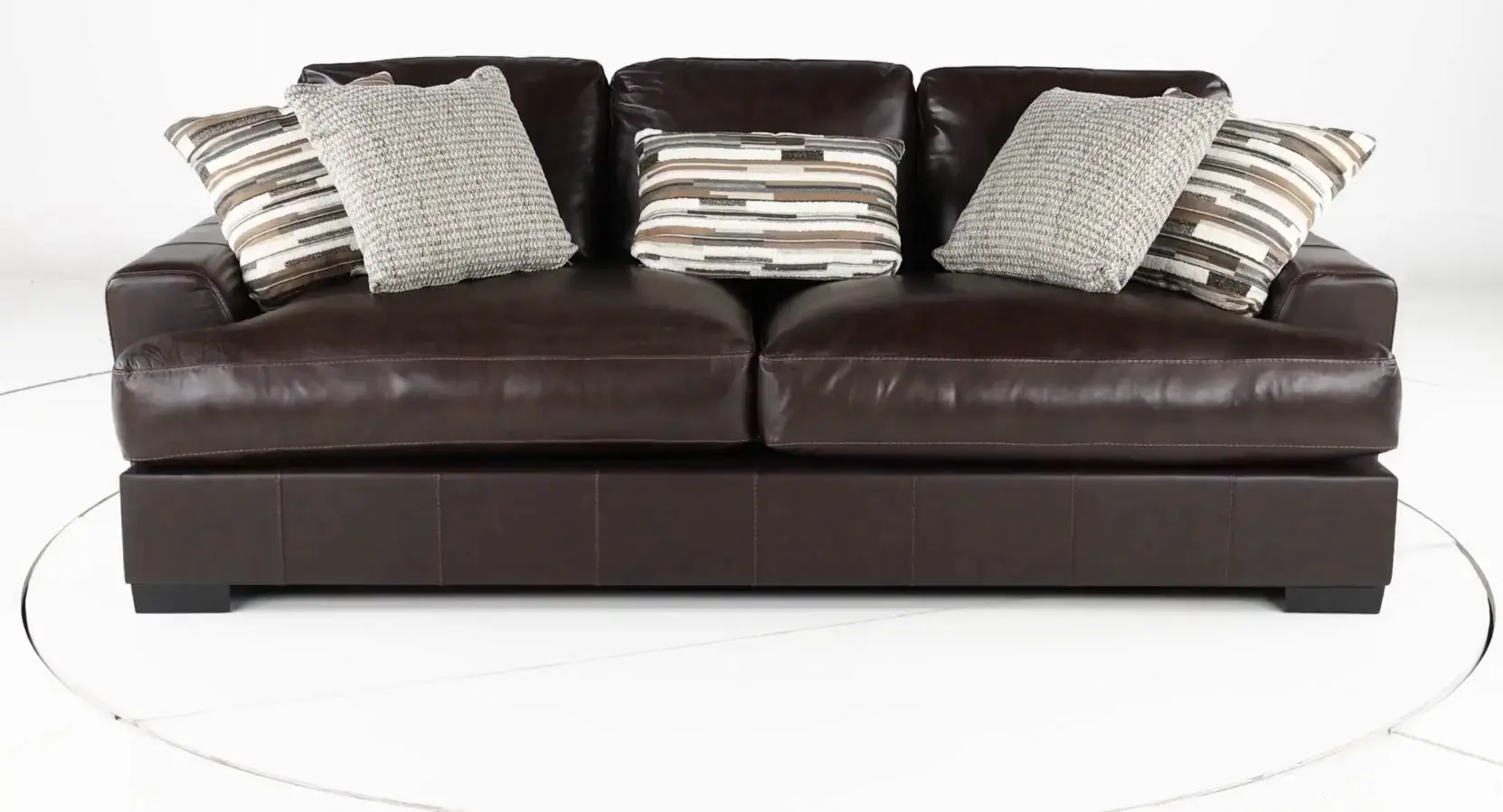 BIDSOF Bodie Chocolate Brown Leather-Match Sofa-5