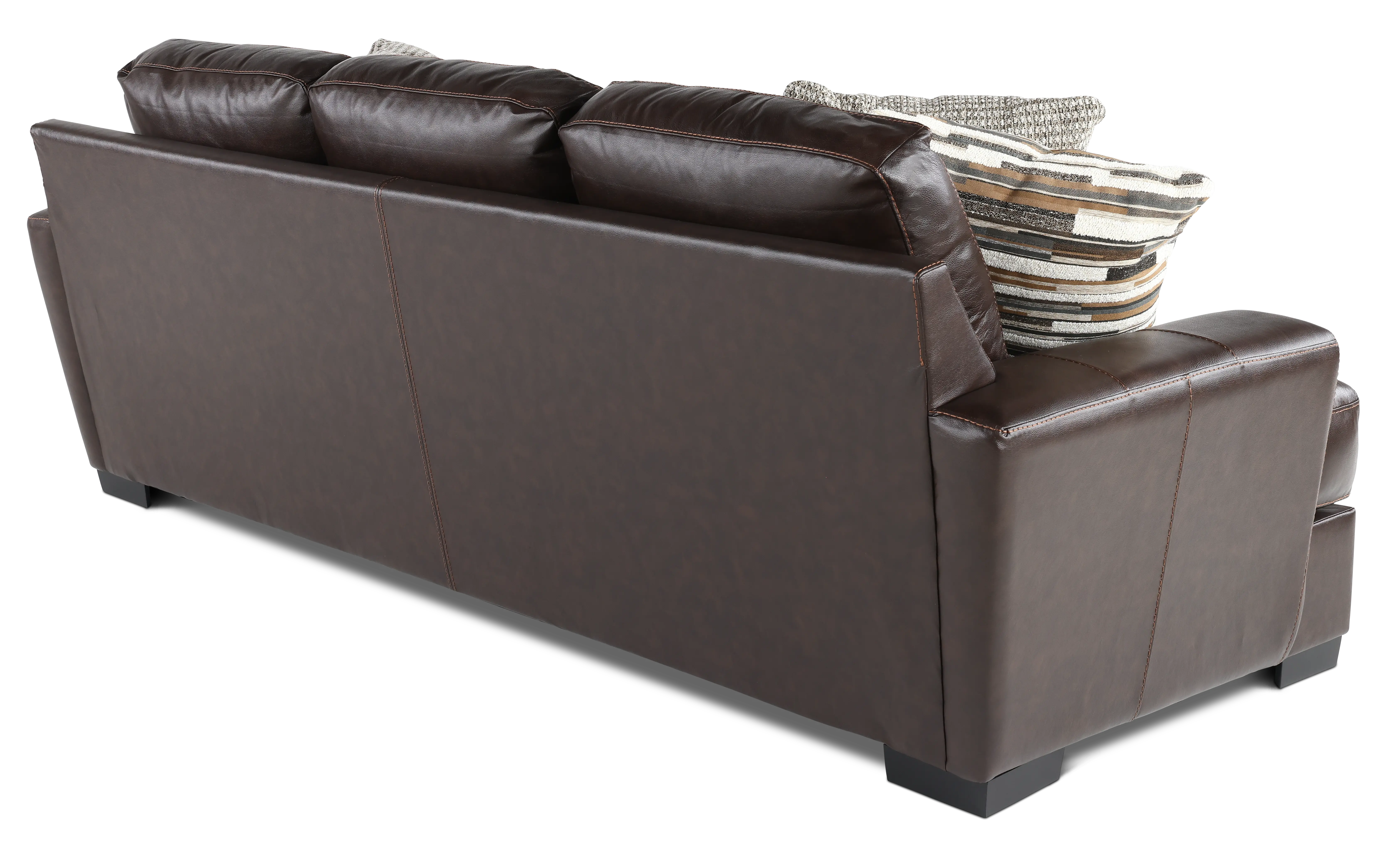 BIDSOF Bodie Chocolate Brown Leather-Match Sofa-6