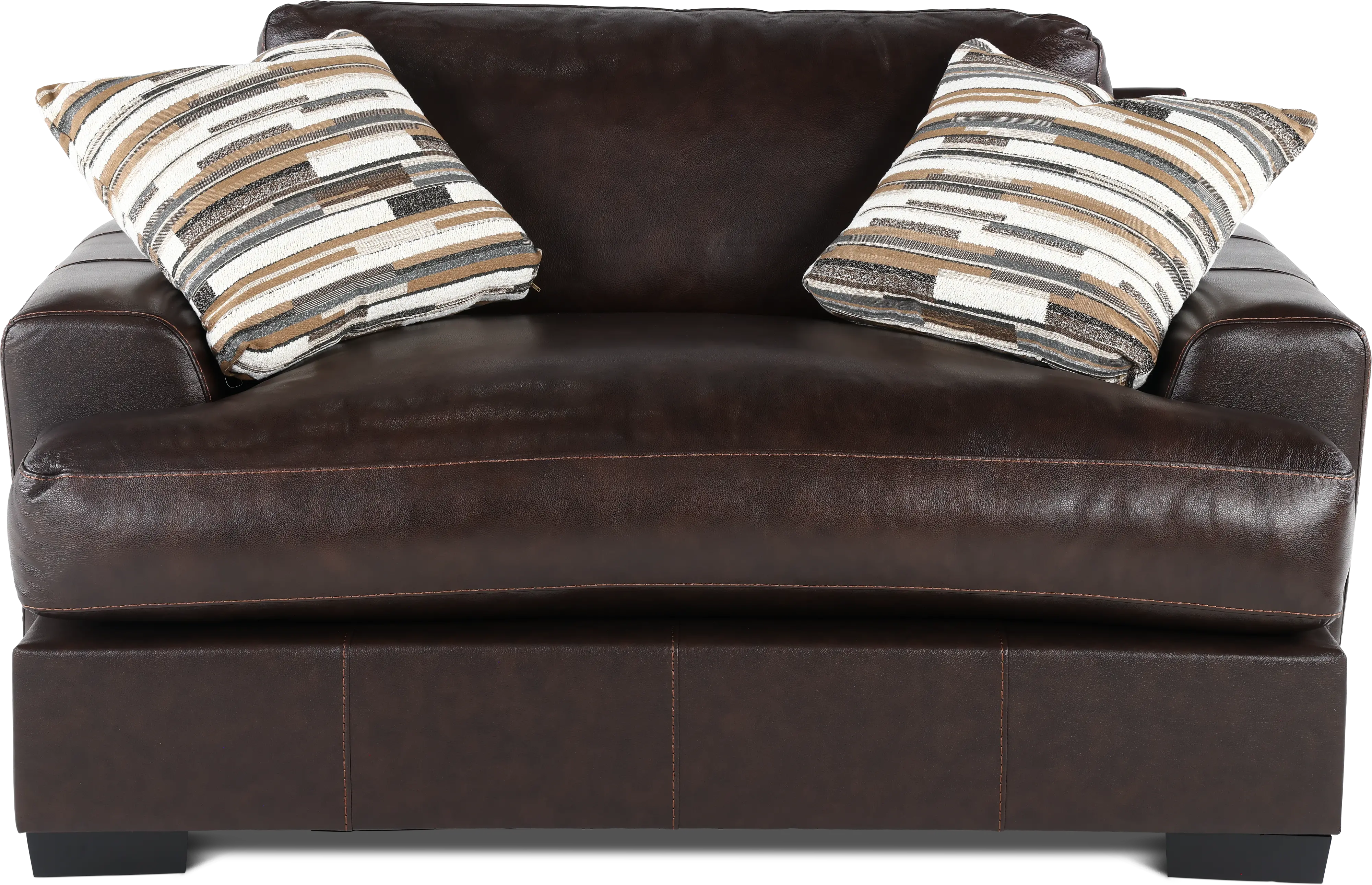 BIDCHAXL Bodie Chocolate Brown Leather-Match Chair-1