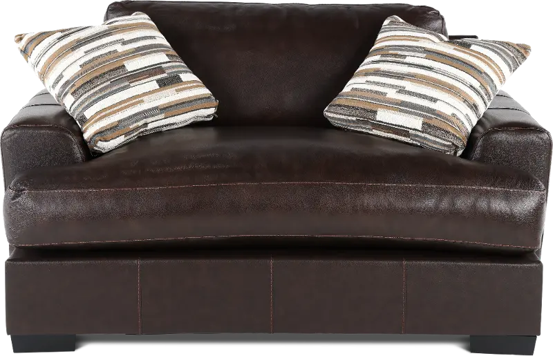 Bodie Chocolate Brown Leather-Match Chair