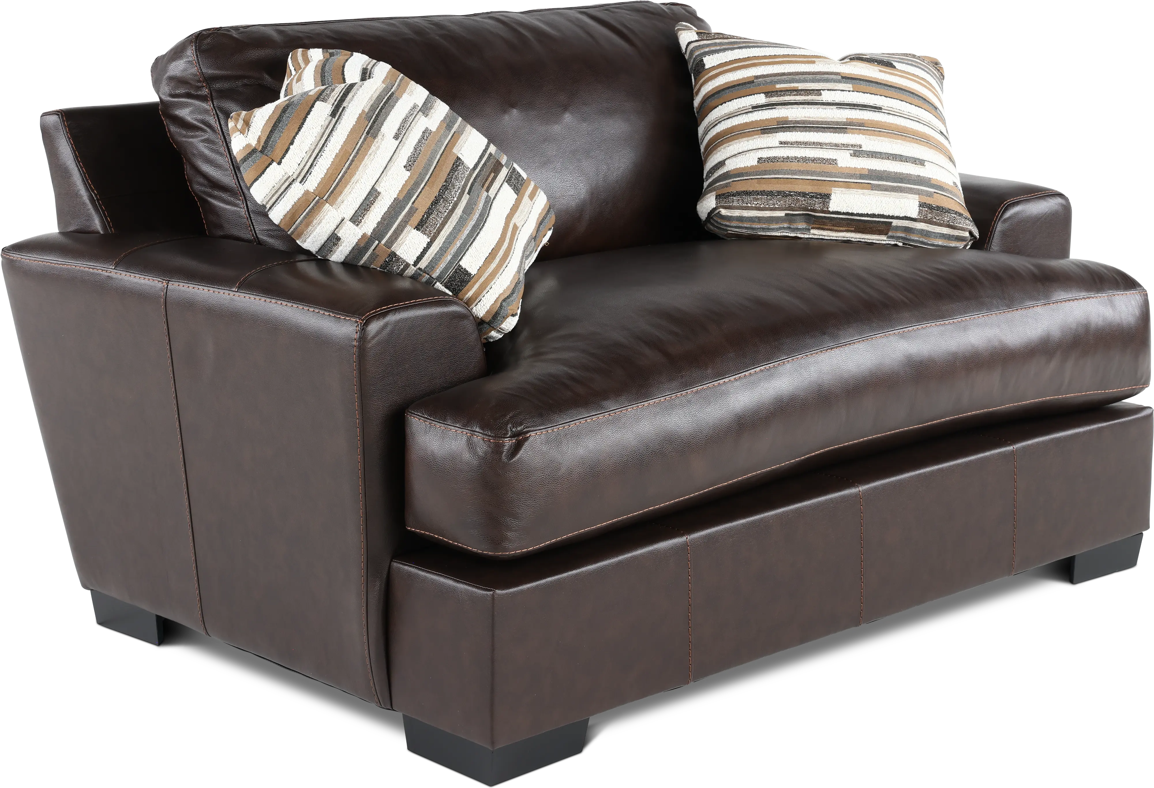BIDCHAXL Bodie Chocolate Brown Leather-Match Chair-5