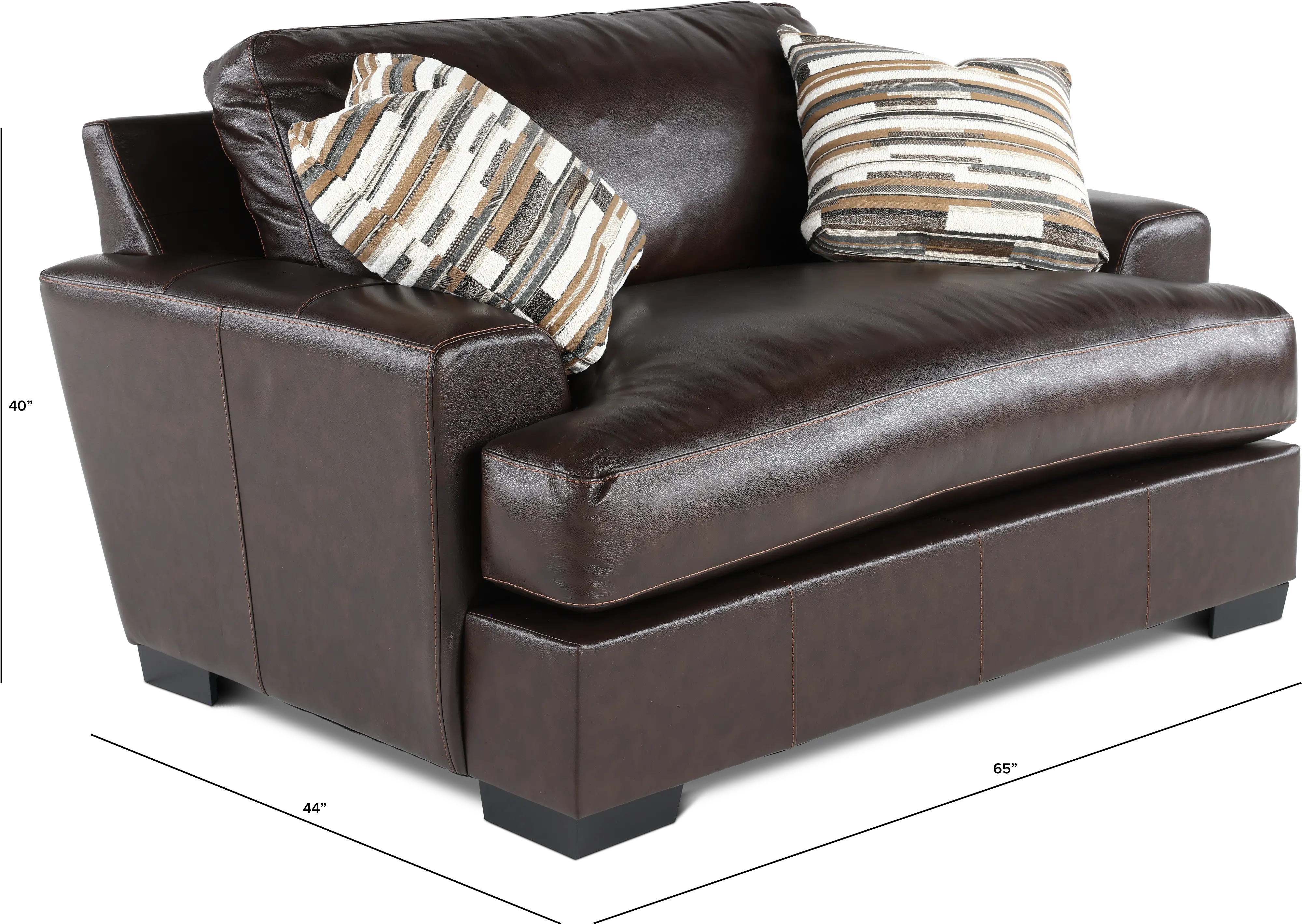 BIDCHAXL Bodie Chocolate Brown Leather-Match Chair-3