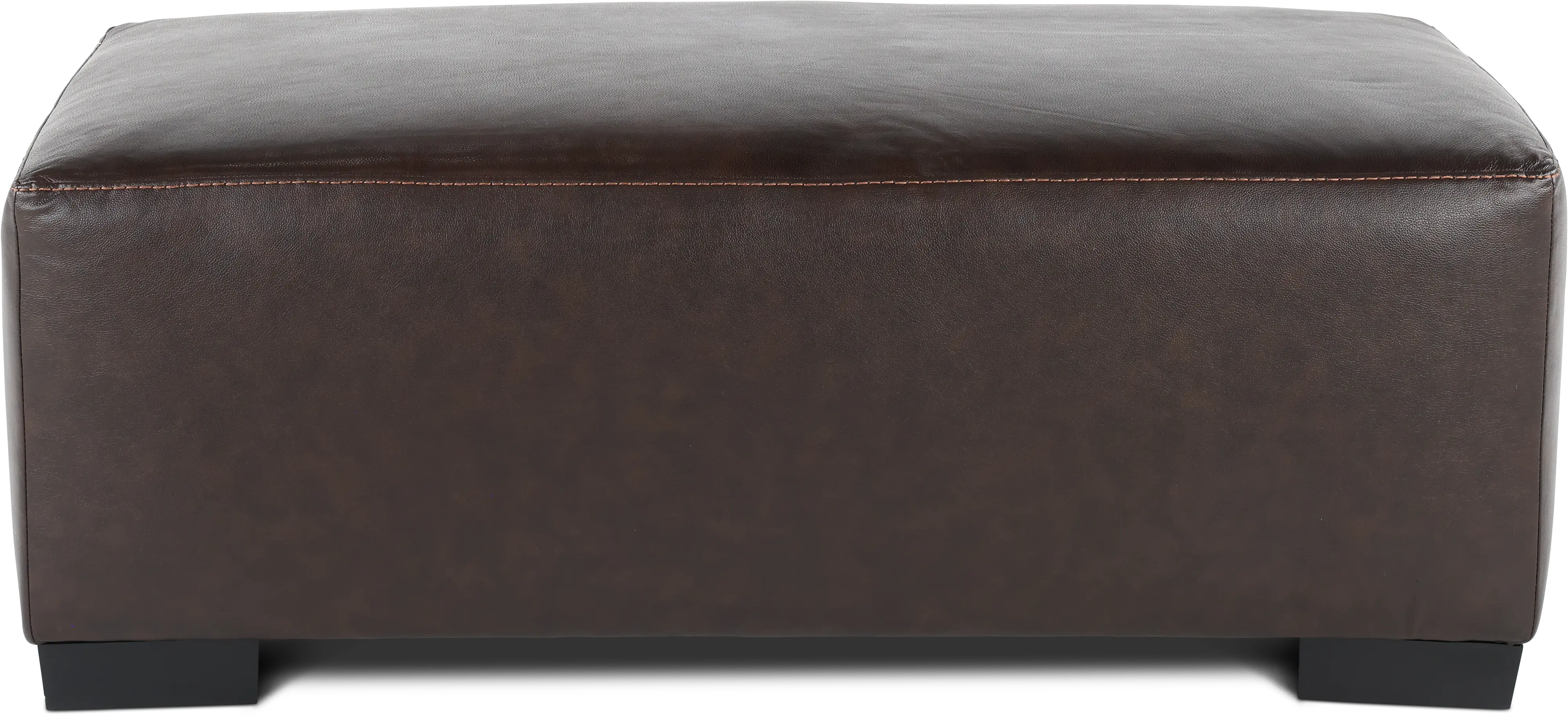 BIDO50XL Bodie Chocolate Brown Leather-Match Ottoman-1