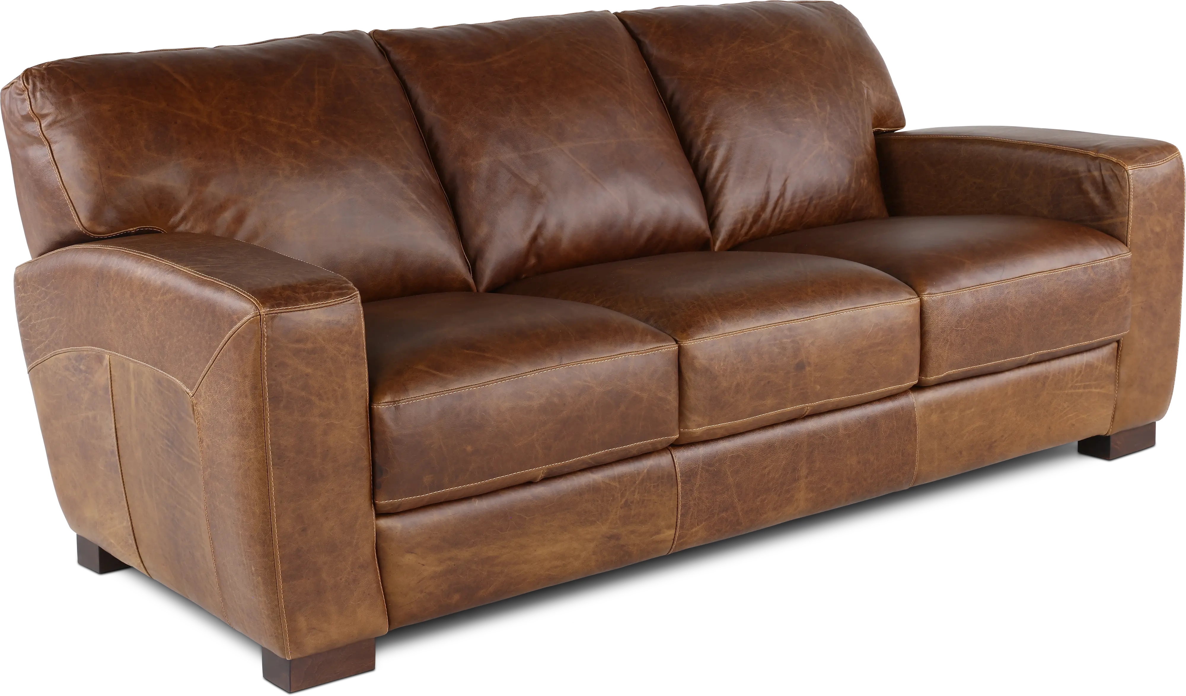 Dakota Brown Leather Sofa-4