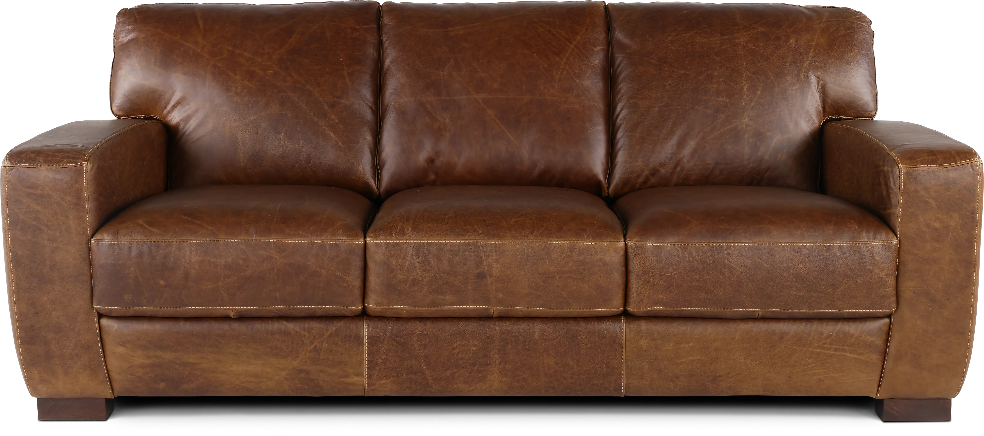Dakota Brown Leather Sofa-6