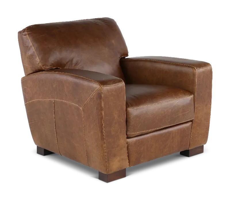 Dakota Brown Leather Chair