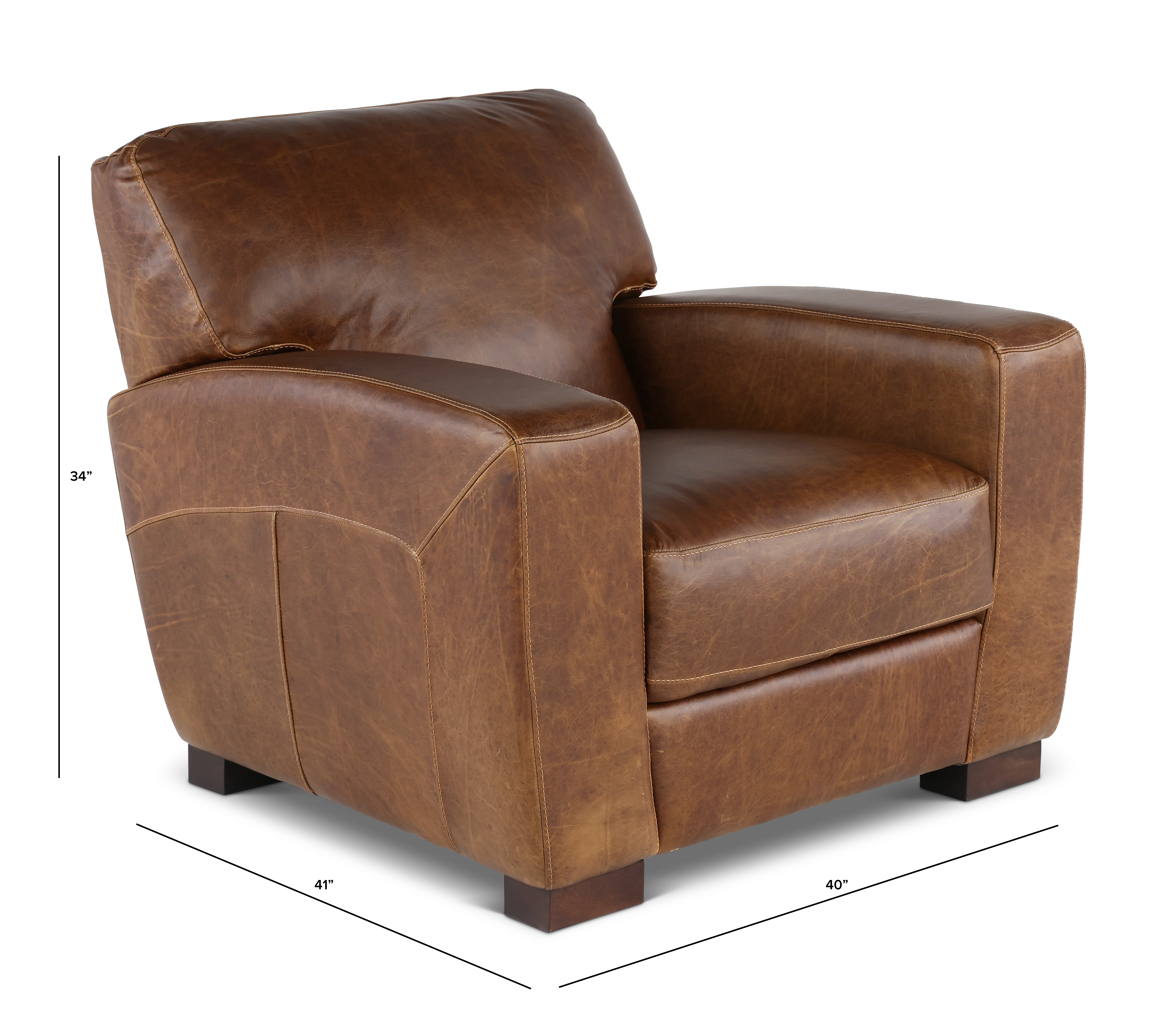 Dakota Brown Leather Chair-3