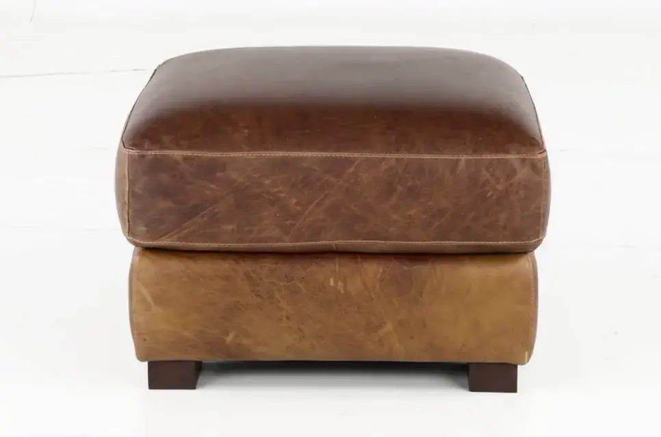 Dakota Brown Leather Ottoman-5