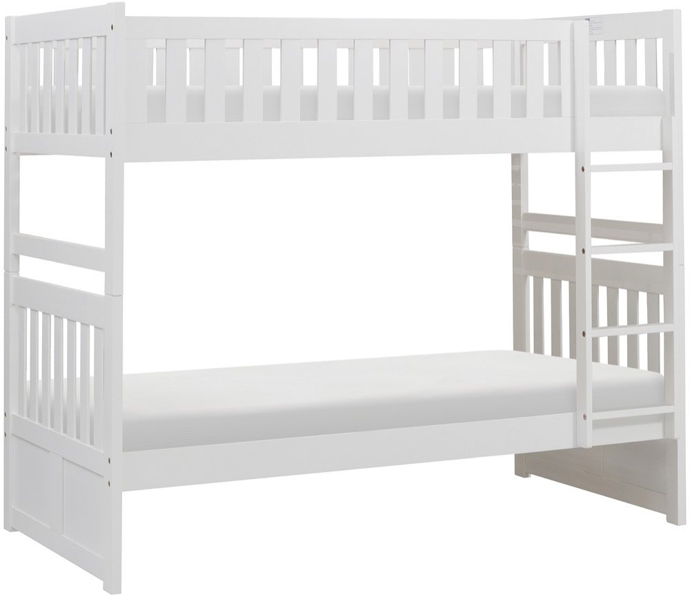 Oakley White Twin-over-Twin Bunk Bed
