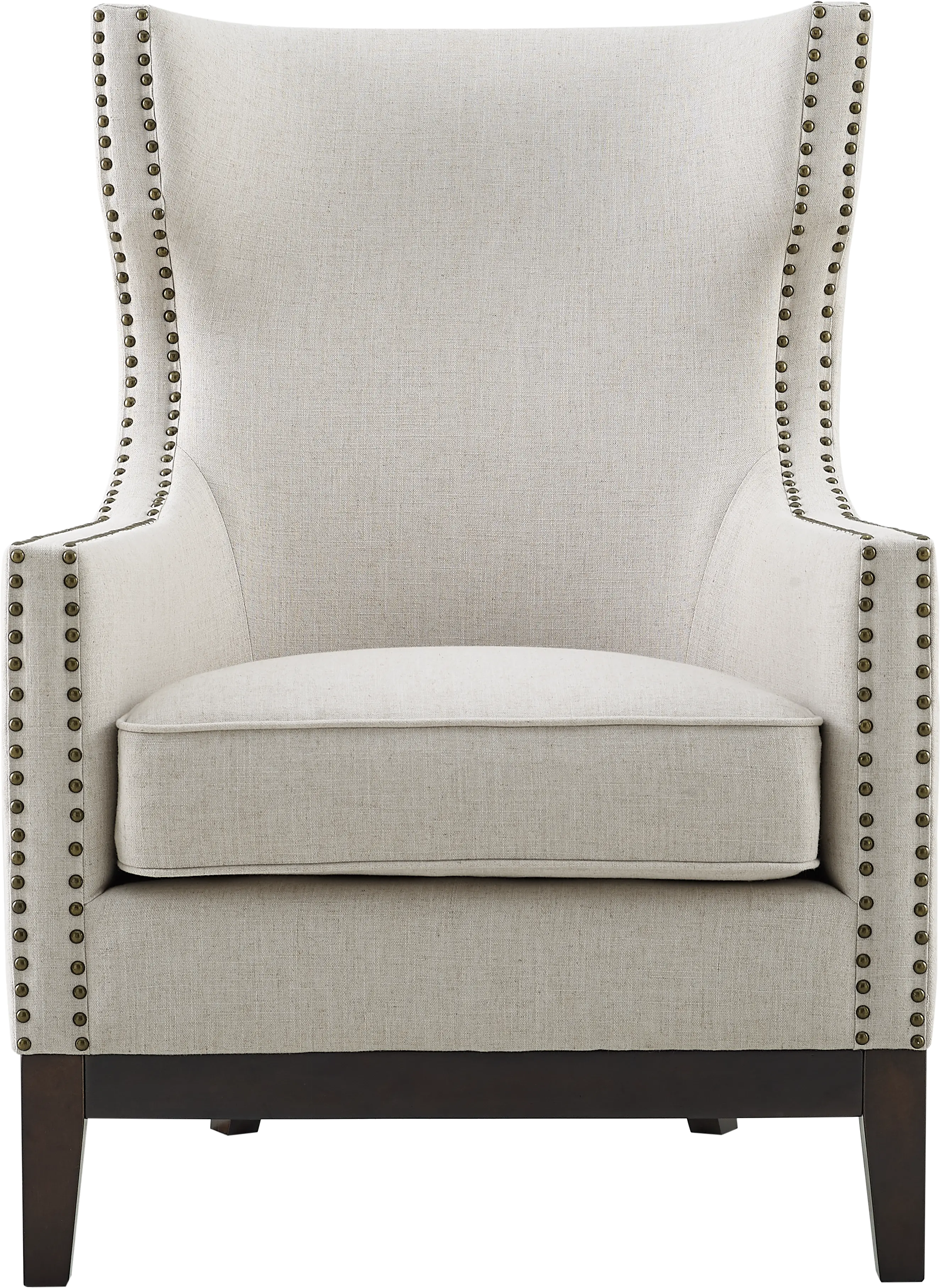 Roswell Beige Linen Accent Chair-1