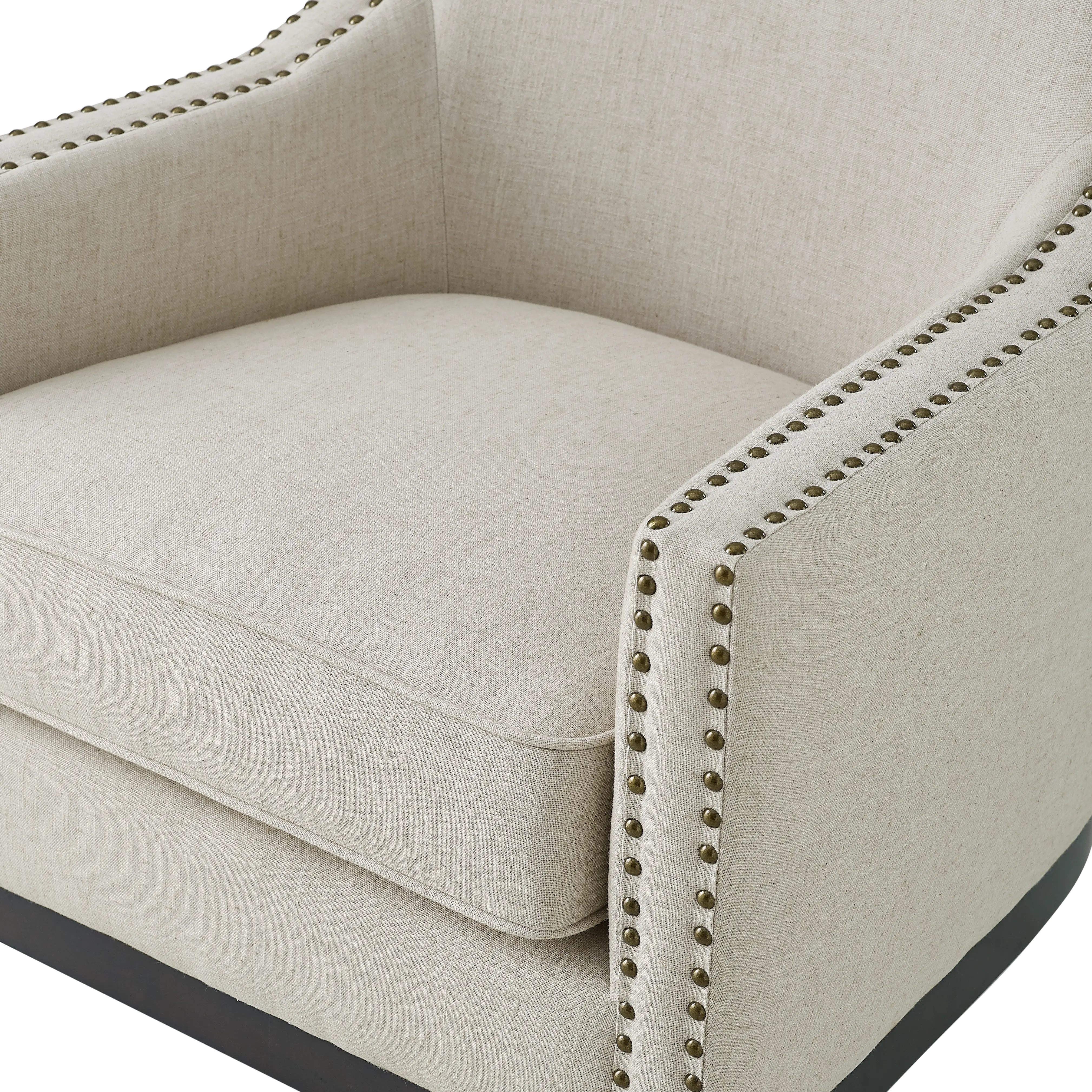Roswell Beige Linen Accent Chair-5