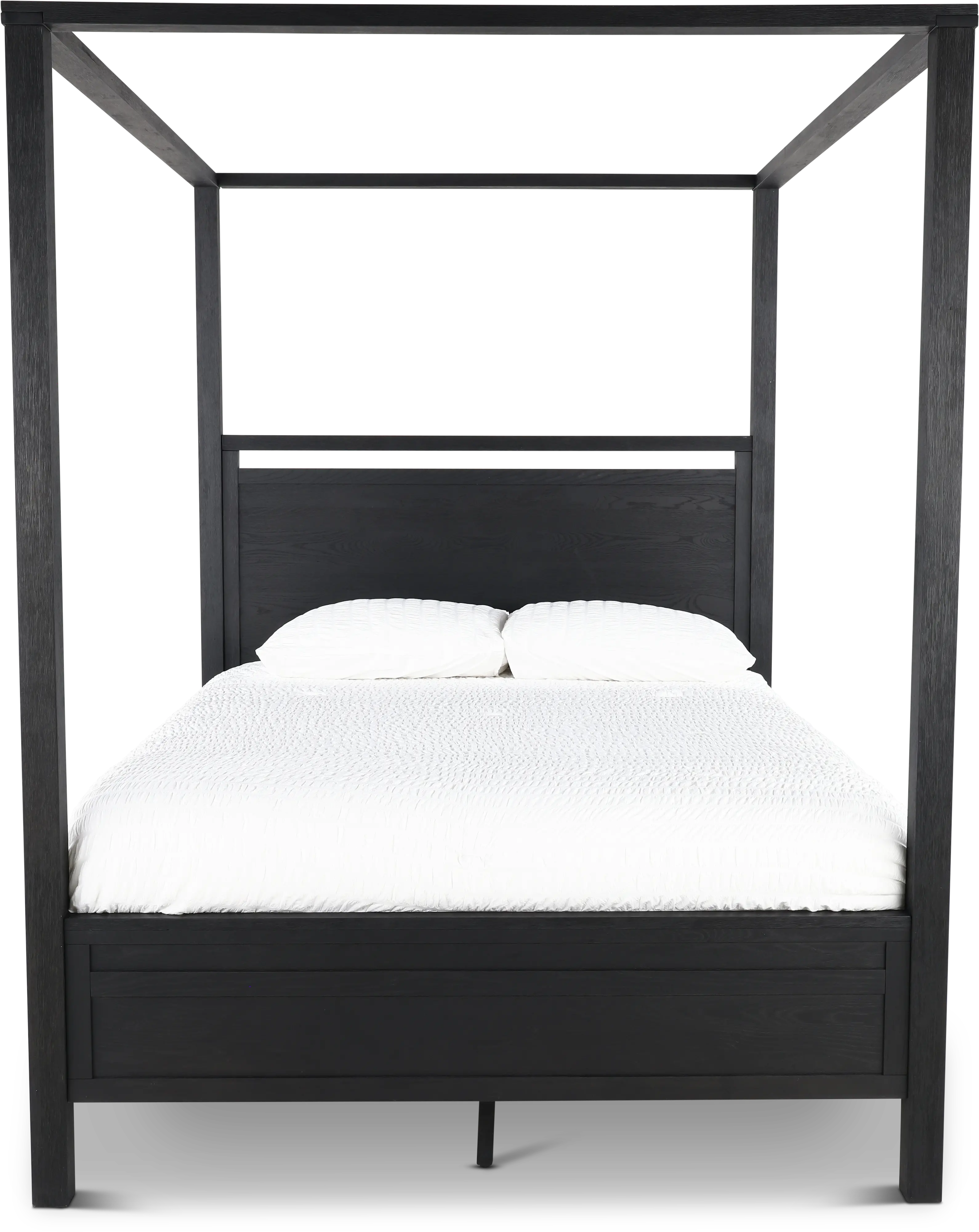 Boho Sandstone Black Queen Canopy Bed-4