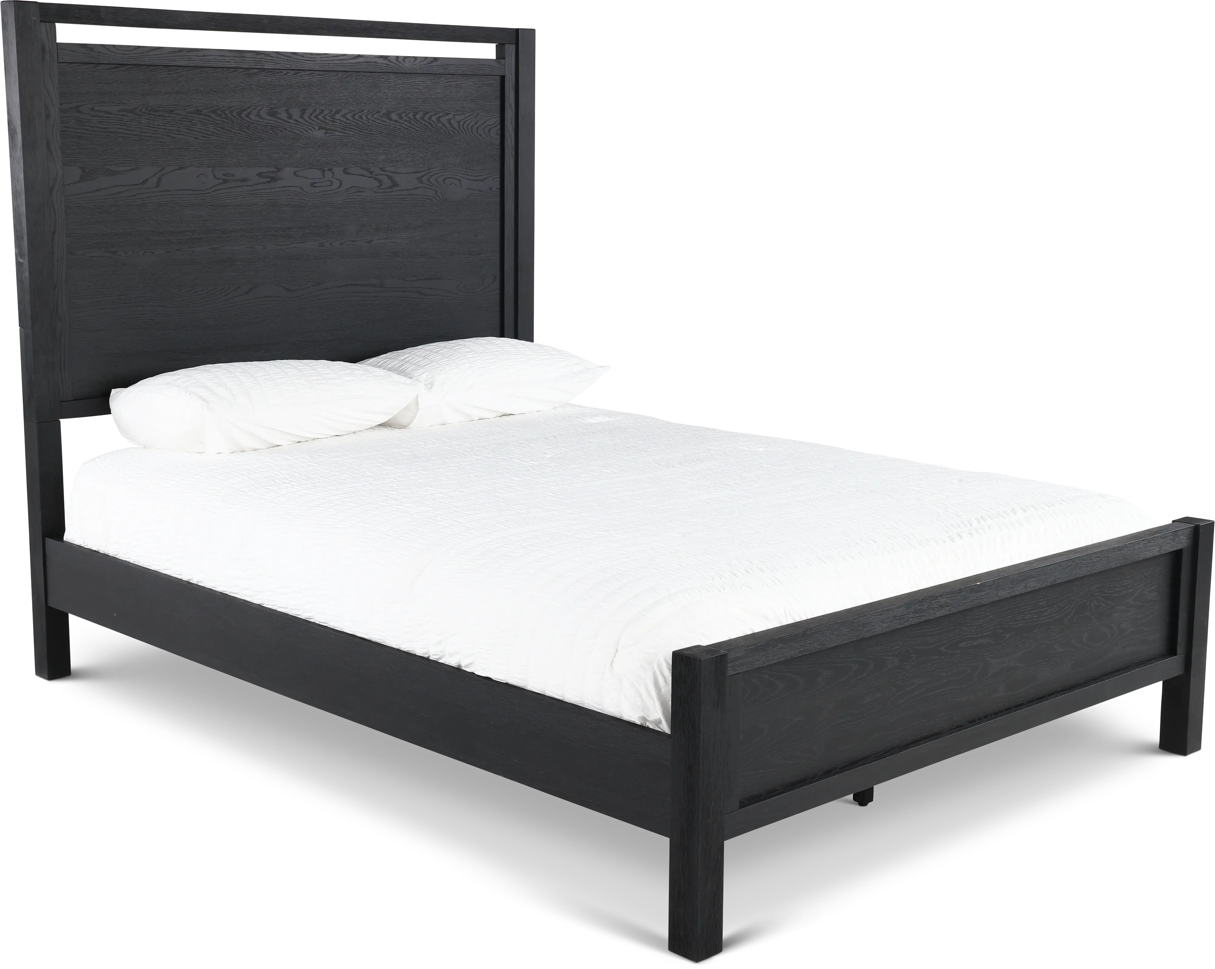 Boho Black Queen Panel Bed-1