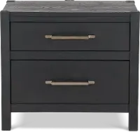 Boho Black Nightstand