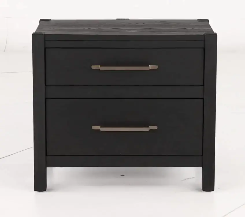 Boho Black Nightstand-4