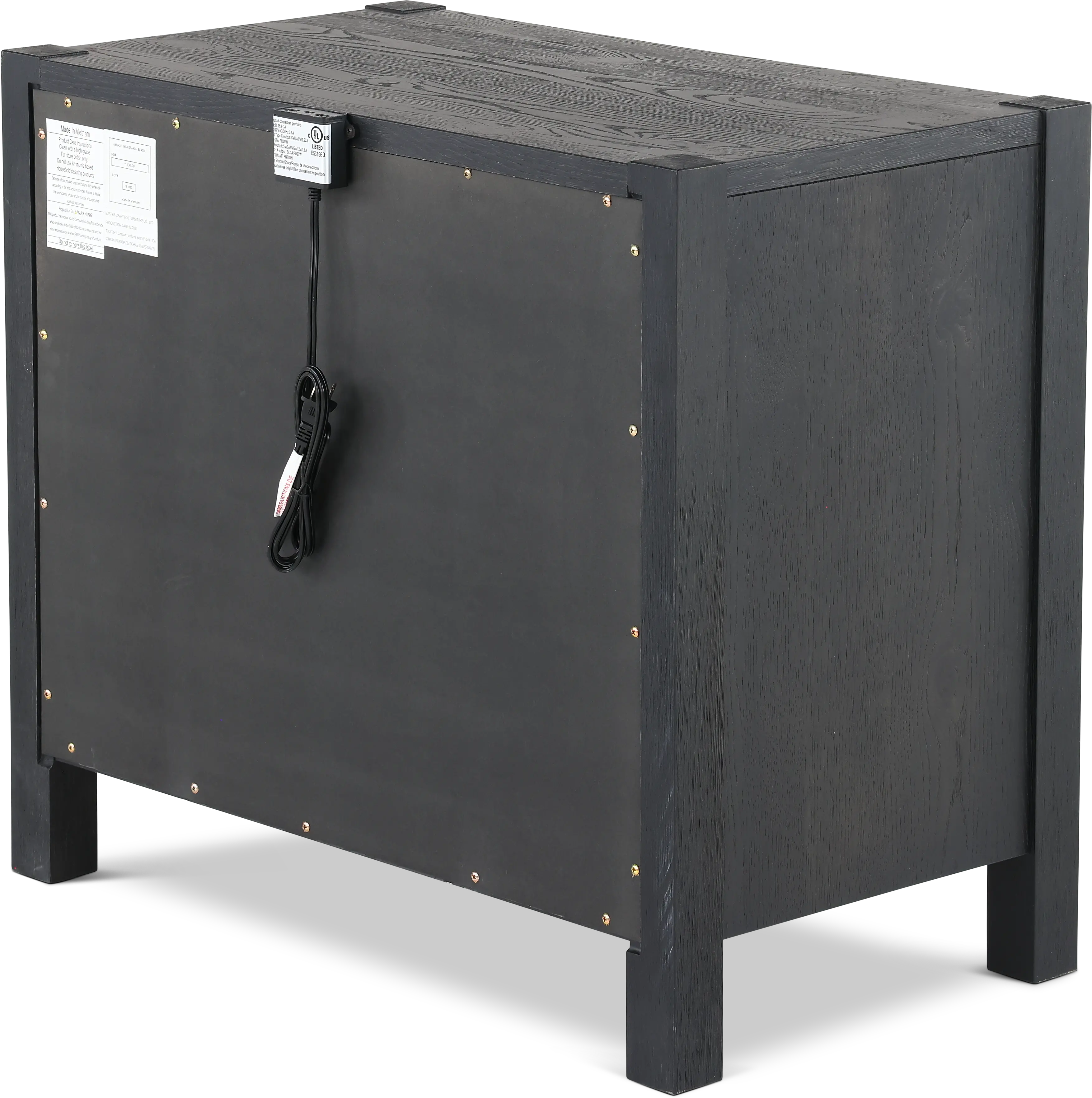 Boho Black Nightstand-5