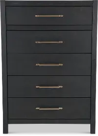 Boho Black Chest of Drawers