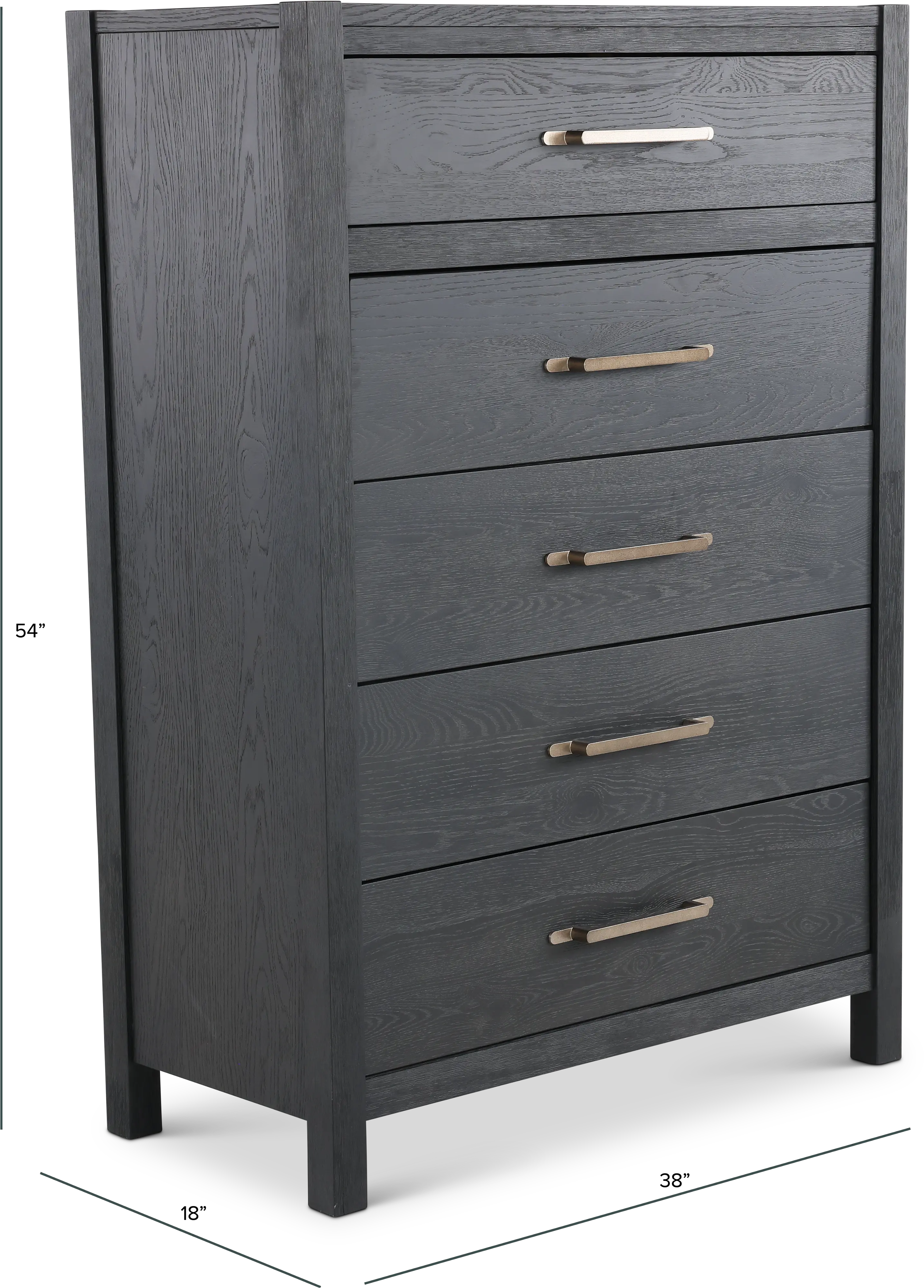 Boho Black Chest of Drawers-3