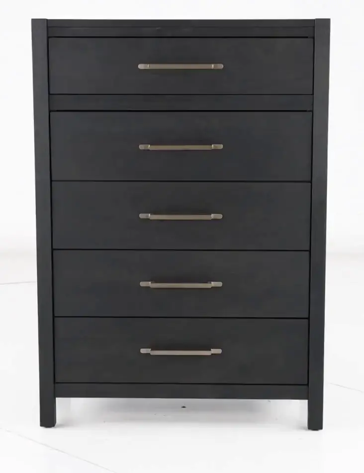 Boho Black Chest of Drawers-4