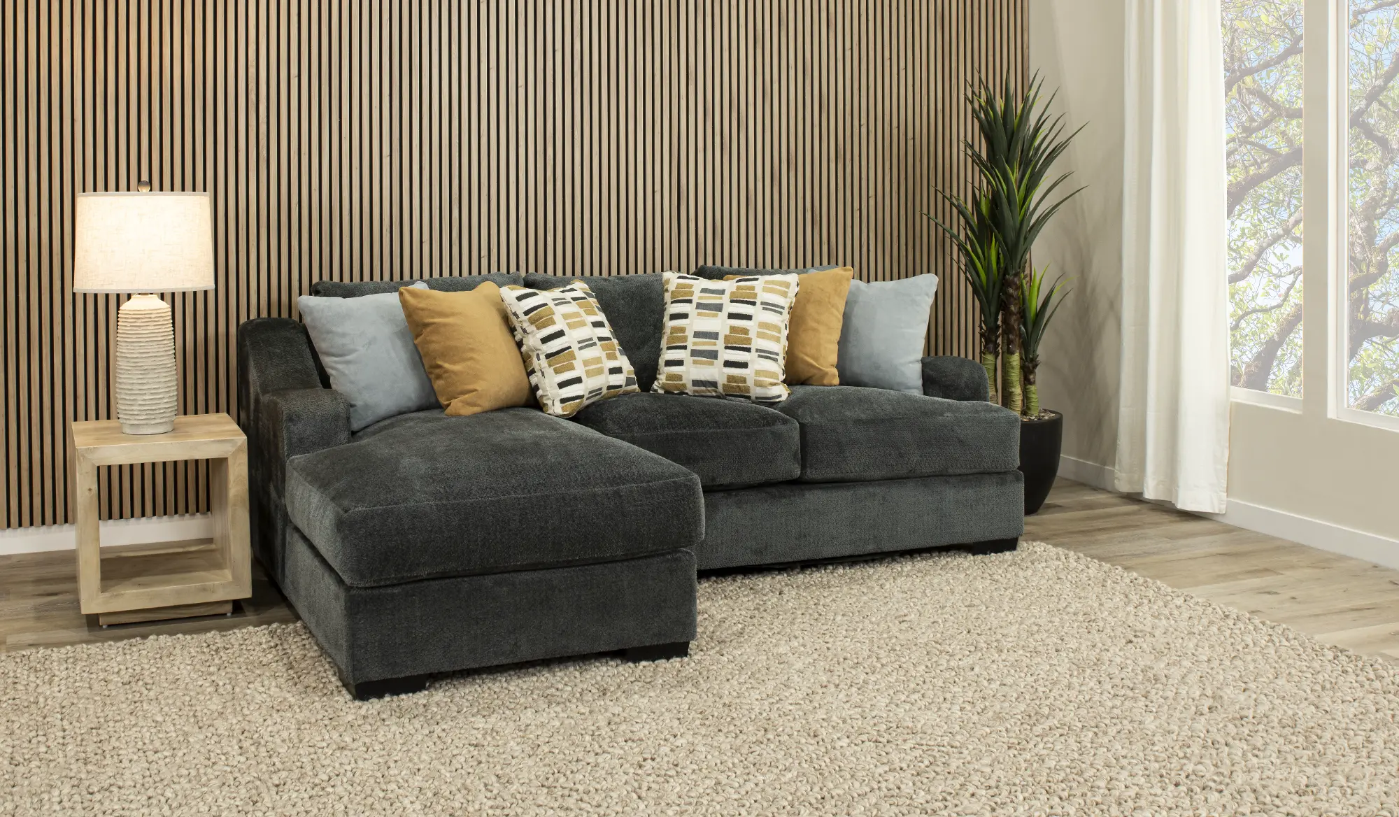 Challenger Graphite Gray 2 Piece Sectional | RC Willey