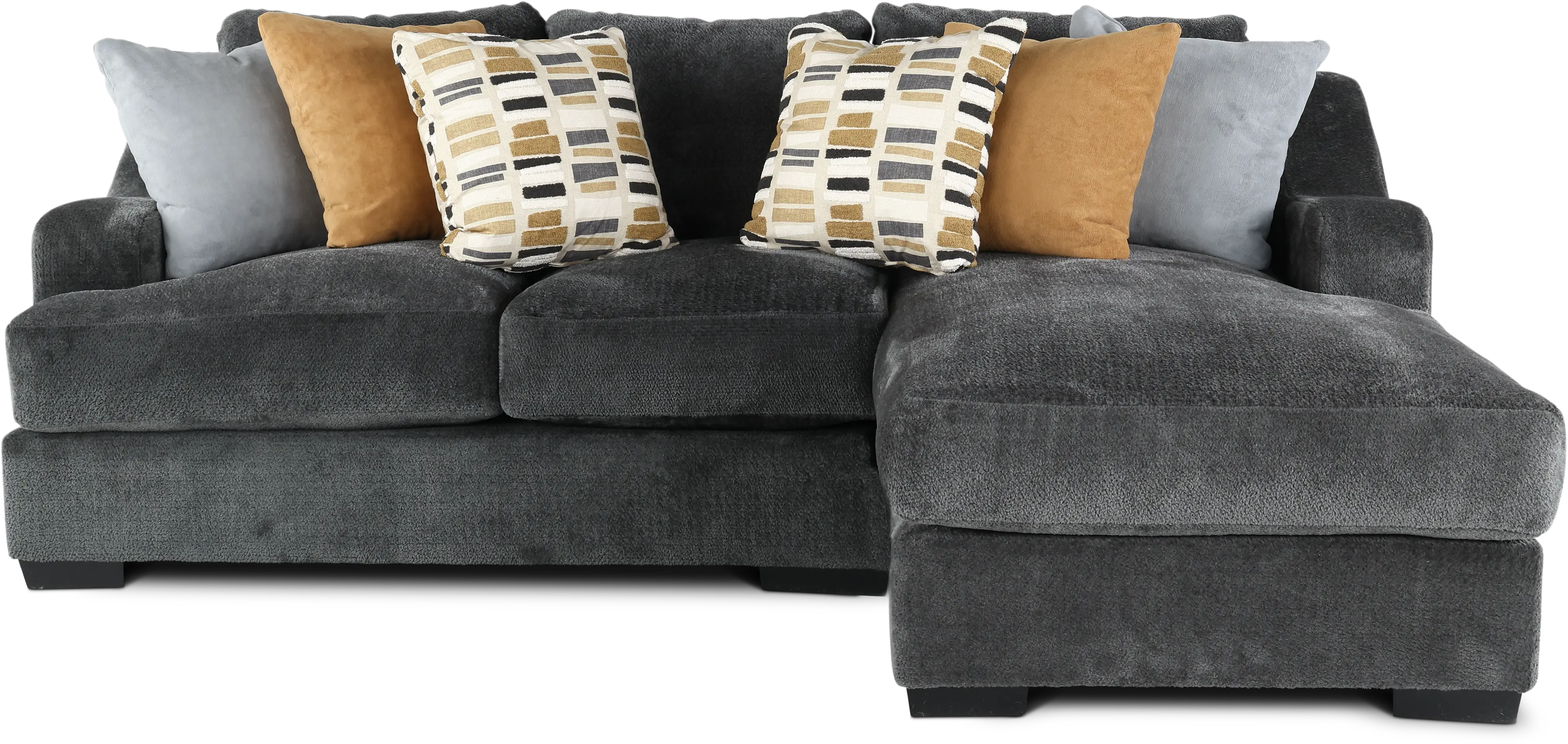 2PC/GRPT/CHLLNGR/OP2 Challenger Graphite Gray 2 Piece Sectional-1