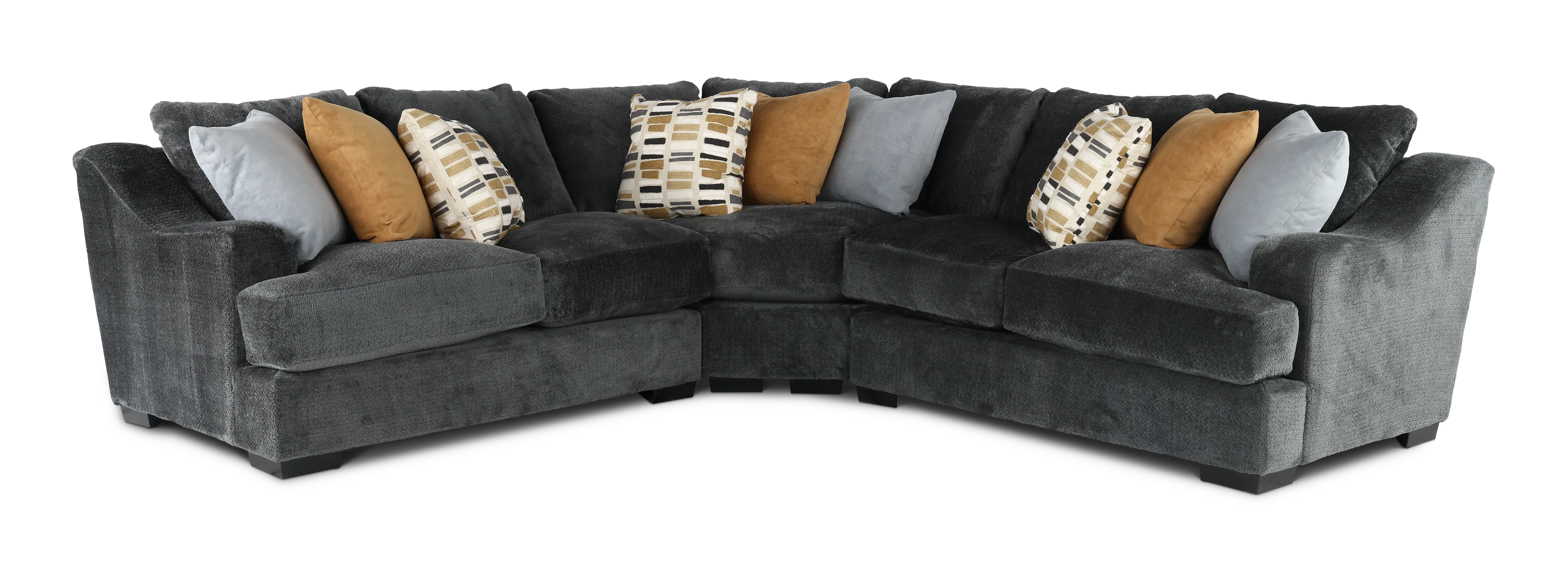 3PC/GRPT/CHLLNGR/OP1 Challenger Graphite Gray 3 Piece Sectional-1