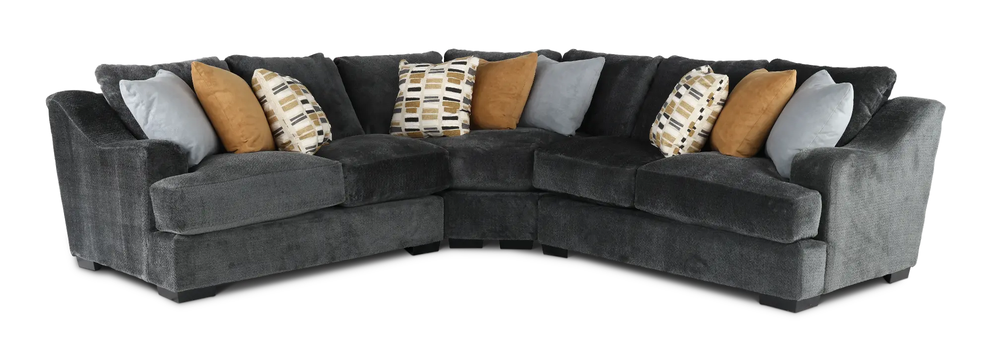 Challenger Graphite Gray 3 Piece Sectional | RC Willey